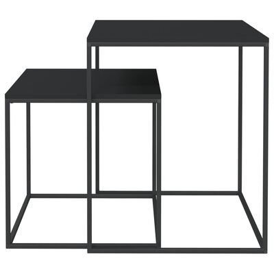 vidaXL Zestaw stolików, 2 szt., materiał drewnopochodny i metal
