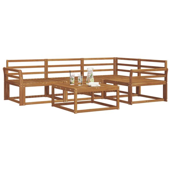 vidaXL Zestaw sof na zewnątrz 5 pcs Naturalny Lite Drewno Akacji