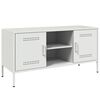 vidaXL Szafka pod telewizor, biała, 100,5x39x50,5 cm, stalowa