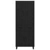 vidaXL Highboard z szufladą 2 pcs Czarny Dąb 69,5 x 34 x 180 cm