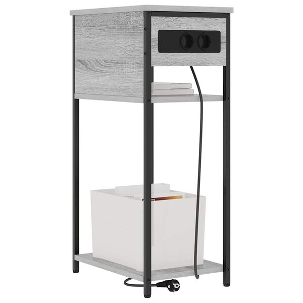 vidaXL Szafka Nocna Szary Sonoma 41 x 28 x 76 cm