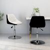 vidaXL Obrotowe krzesła stołowe, 2 szt., biało-czarne, sztuczna sk&oacute;ra
