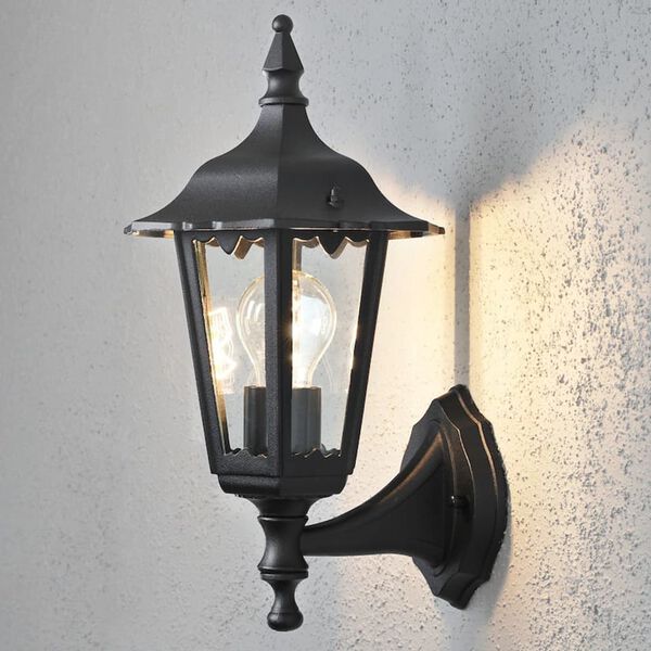 KONSTSMIDE Lampa ścienna Firenze, świecąca w g&oacute;rę, czarny mat