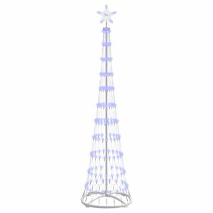 vidaXL Choinka świąteczna LED Niebieski 51 x 51 x 190 cm Metal