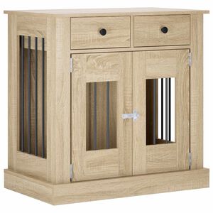 vidaXL Meble na klatkę dla psa dąb Sonoma 80 x 47,5 x 80 cm