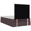 vidaXL Rama ł&oacute;żka otomana z materacem, brązowa, 120x200 cm, tkanina