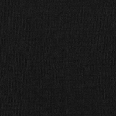 vidaXL Łóżko kontynentalne z materacem, czarne, tkanina, 100x200 cm