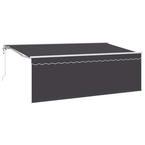 vidaXL Markiza wysuwana Antracyt 400 x 200 cm Poliester i aluminium