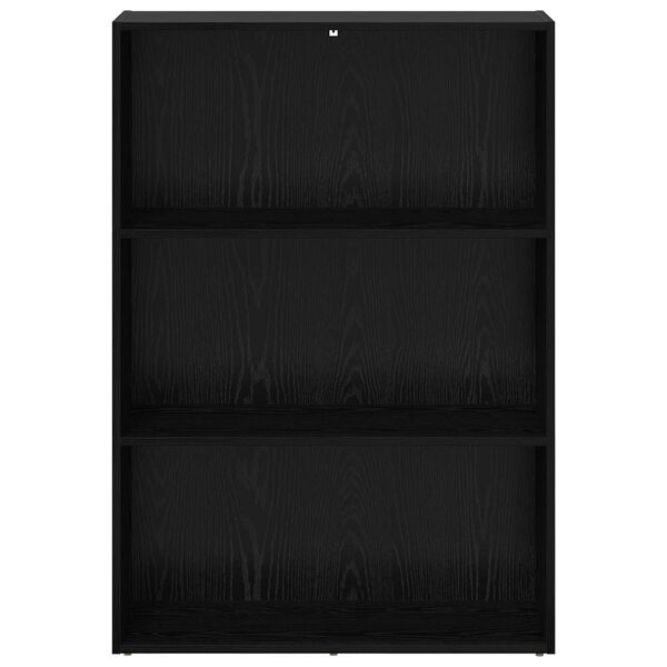 vidaXL P&oacute;łka na książki Czarny Dąb 60 x 30 x 76.5 cm