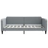 vidaXL Sofa rozsuwana z szufladami, jasnoszara, 90x190 cm, tkanina
