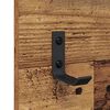 vidaXL Wieszak na płaszcze montowany na ścianie z p&oacute;łką Stare drewno
