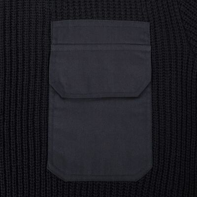 vidaXL Męski sweter roboczy, czarny, rozmiar M