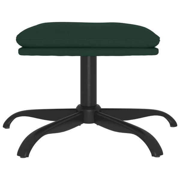 vidaXL Podnóżek, ciemnozielony, 60x60x36 cm, tapicerowany tkaniną