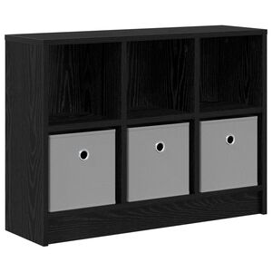 vidaXL Bufet Czarny Dąb 73,5 x 22,5 x 53,5 cm