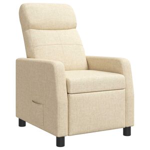 vidaXL Fotel recliner kremowy tkanina