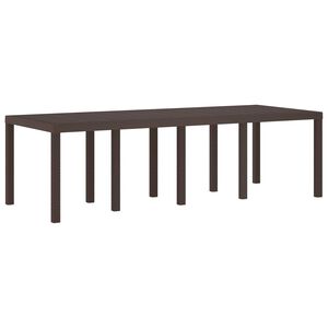 vidaXL St&oacute;ł Ogrodowy Brązowy 250 x 100 x 73 cm polirattan