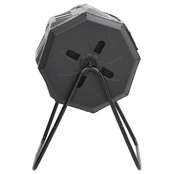 vidaXL Kompostownik do ogrodu, czarny, 73x64x95 cm, 160 L