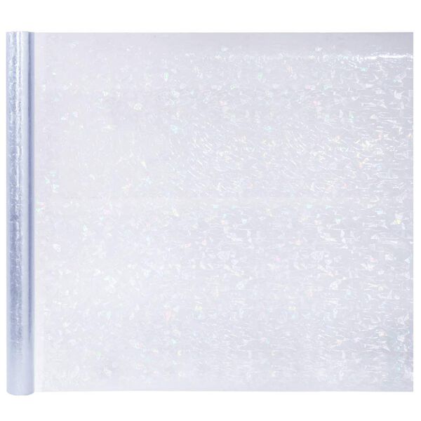 vidaXL Folie okienne, 3 szt., matowe, wz&oacute;r w tęcze 3D, PVC