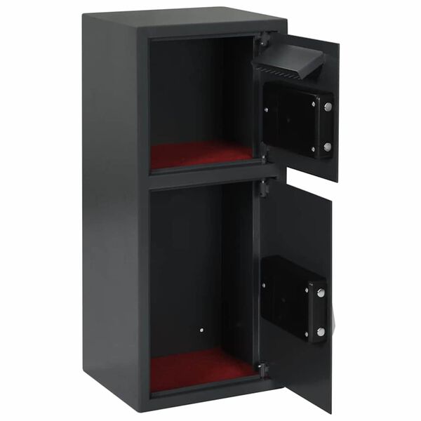 vidaXL Sejf cyfrowy Z blokadą ciemno szary 35 x 31 x 80 cm Stal