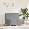vidaXL Modułowa sofa bez podłokietnik&oacute;w 2 pcs Jasnoszary