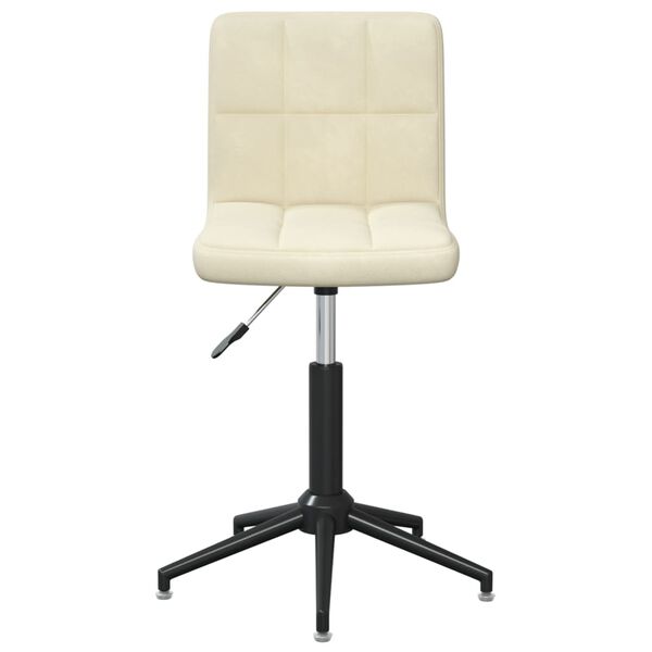 vidaXL Obrotowe krzesła stołowe, 4 szt., kremowe, obite aksamitem