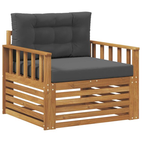 vidaXL Zestaw sof na zewnątrz Lite drewno akacjowe i poliester