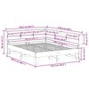 vidaXL Ł&oacute;żko z regałem, bez materaca, białe, 140x200 cm, sosnowe