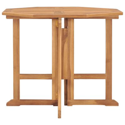 vidaXL Składany stół ogrodowy, 90x90x75 cm, lite drewno tekowe