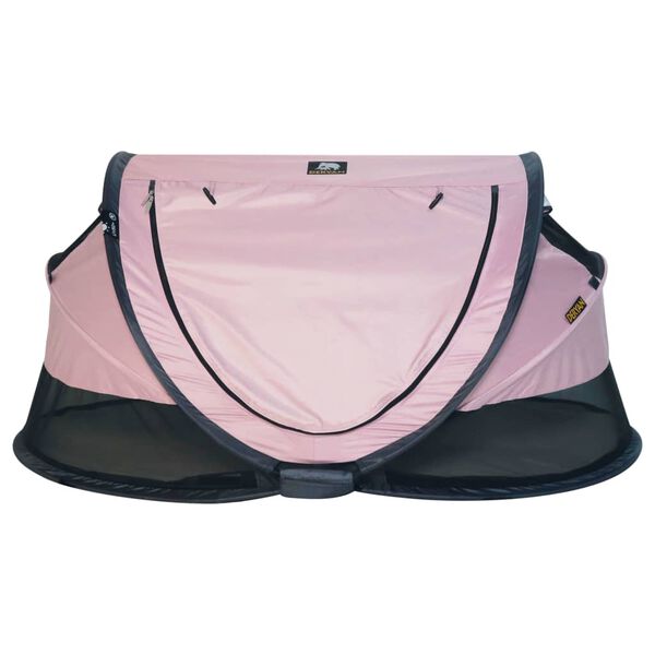 DERYAN Ł&oacute;żeczko turystyczne pop-up Toddler Luxe z moskitierą, r&oacute;żowe