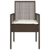 vidaXL Krzesło Ogrodowe 2 pcs Brązowy 53 x 60 x 85cm polirattan