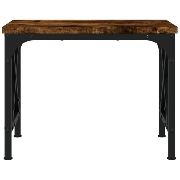 vidaXL Stojak pod drukarkę, przydymiony dąb, 40x30x31 cm