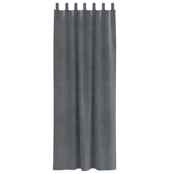 vidaXL Zasłony zaciemniające 2 pcs Jasnoszary 140 x 245 cm Aksamit