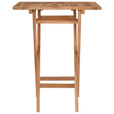 vidaXL Składany stół ogrodowy, 60x60x75 cm, lite drewno tekowe
