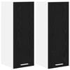 vidaXL Szafka wisząca 2 pcs Czarny Dąb i Biały 30 x 31 x 80 cm