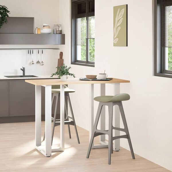 vidaXL Nogi do stołu barowego w kształcie litery T 2 szt. Białe 60x35x(100-101) cm Stal