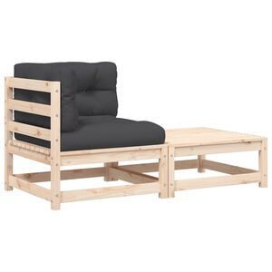 vidaXL Ogrodowa sofa narożna z poduszkami i podn&oacute;żkiem