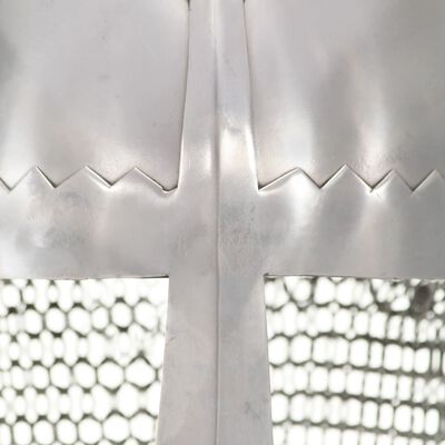 vidaXL Replika zabytkowego hełmu rycerskiego, LARP, srebrna stal