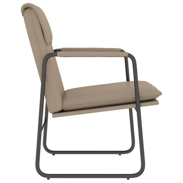 vidaXL Krzesło wypoczynkowe, cappuccino, 55x64x80 cm, sztuczna skóra