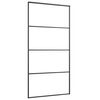 vidaXL Drzwi przesuwne, aluminium i szkło ESG, 102,5x205 cm, czarne
