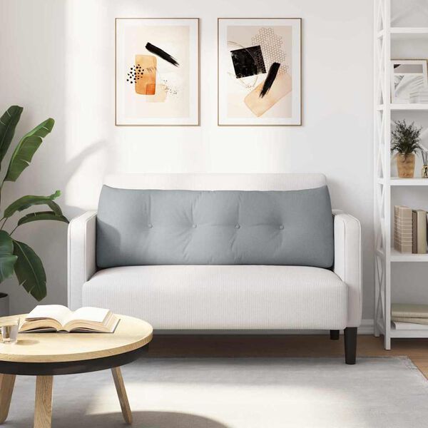 vidaXL Poduszka na plecy Jasnoszary 140 x 24 x 50 cm tkanina