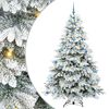 vidaXL Sztuczna choinka z 300 diodami LED Biały 210 cm PE i PVC