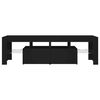 vidaXL Szafka pod TV z oświetleniem LED, czarna, 140x36,5x40 cm
