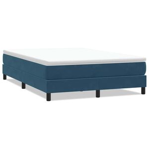 vidaXL Ł&oacute;żko typu Box Spring bez materaca Ciemnoniebieskie 160x210 cm