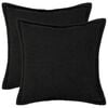 vidaXL Poszewka na poduszkę 2 pcs HOUTEN Czarny 70 x 70 cm Boucl&eacute;