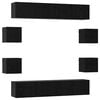 vidaXL Zestaw szafek RTV 8 pcs 80 x 30 x 30 cm Czarny dąb