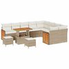 vidaXL Zestaw Sof na Ogr&oacute;d z poduszką 12 pcs Beżowy i kremowy