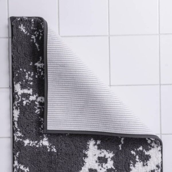 RIDDER Dywanik łazienkowy Marmor, szaro-biały, 90 x 60 cm