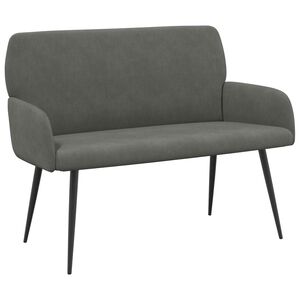vidaXL Sofa dwuosobowa na metalowych n&oacute;żkach 2-osobowy ciemnoszary