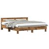 vidaXL Ramka ł&oacute;żka Z zagł&oacute;wkiem Stare drewno 203 x 185 x 70 cm