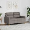 vidaXL Sofa 2-osobowa, kolor taupe, 120 cm, tapicerowana tkaniną